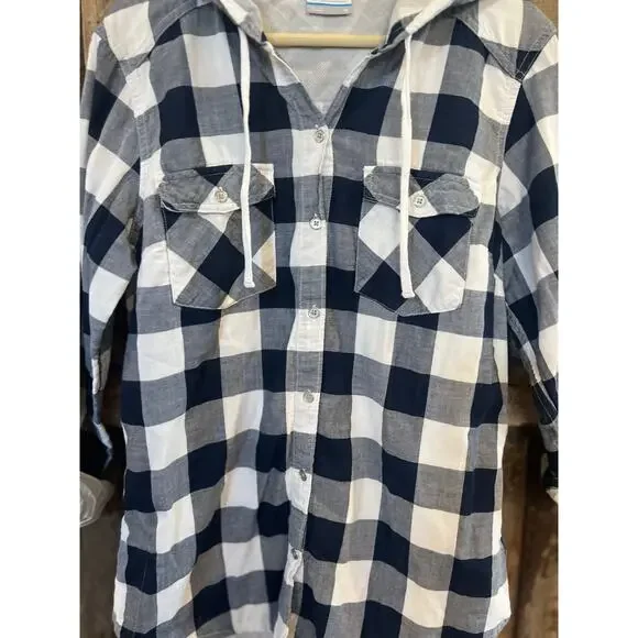 Columbia Women's Collegiate Times Two Hoodie Button Down Long Sleeve Shirt Med - Picture 9 of 13